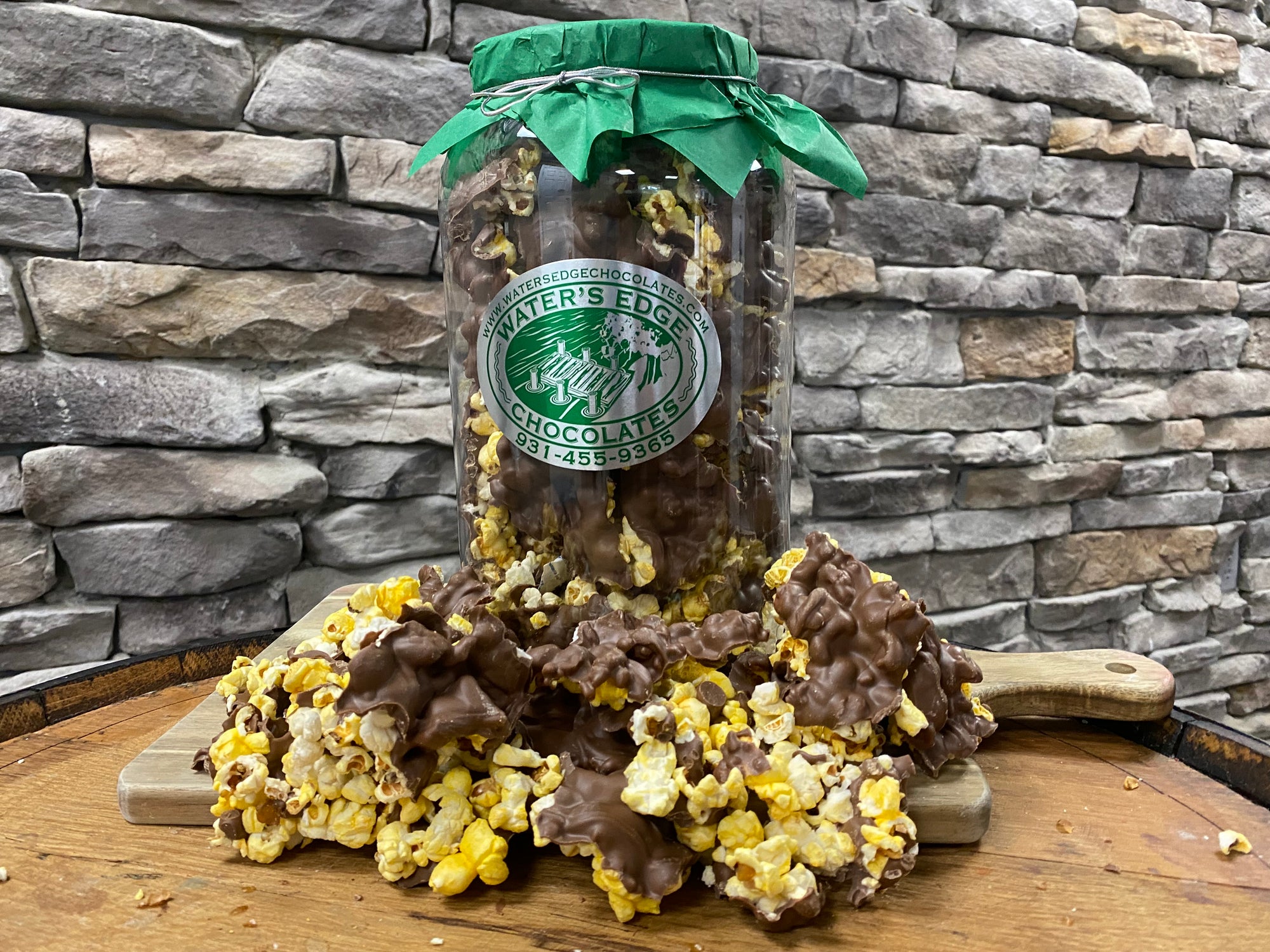 Chocolate Covered Popcorn Large Canister